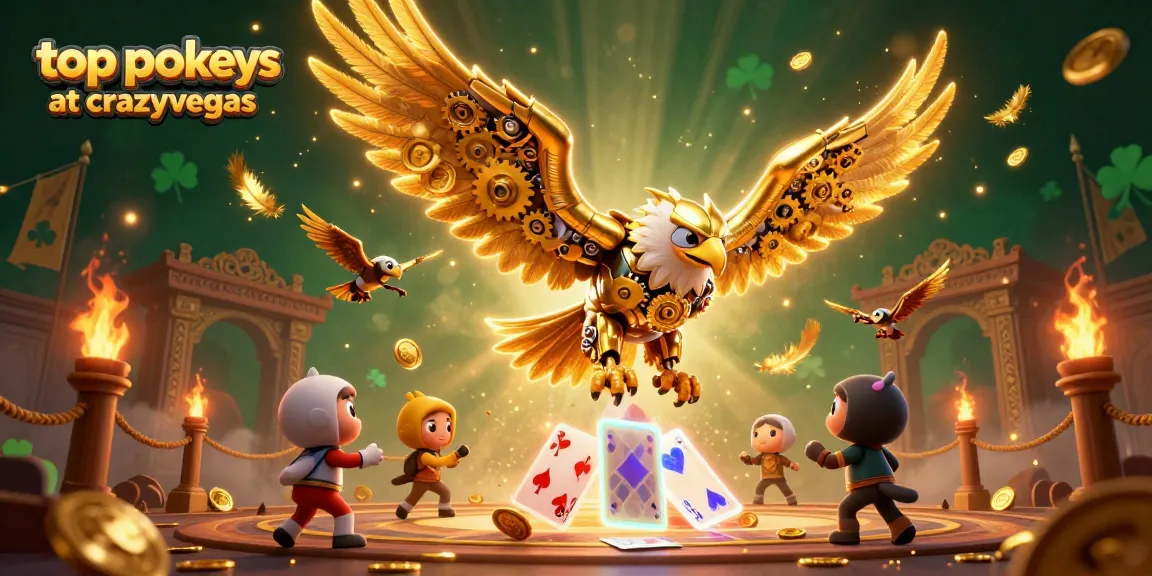 Spin with top pokies at crazyvegas in a vibrant 3D casino scene filled with action.
